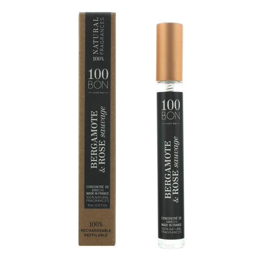 100BON Bergamote & Rose Sauvage Refillable Eau de Parfum Concentrate 10ml Spray - Peacock Bazaar