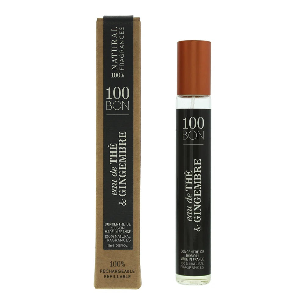 100BON Eau de Thé et Gingembre Refillable Eau de Parfum Concentrate 15ml Spray - Peacock Bazaar