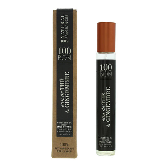 100BON Eau de Thé et Gingembre Refillable Eau de Parfum Concentrate 15ml Spray - Peacock Bazaar