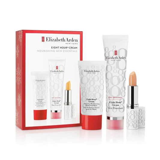 Elizabeth Arden Eight Hour Nourishing Skin Essentials Gift Set 50ml Cream Skin Protectant - 30ml Cream Intensive Moisturizing Hand Treatment - 3.7g Cream Lip Protectant Stick SPF15 - Peacock Bazaar