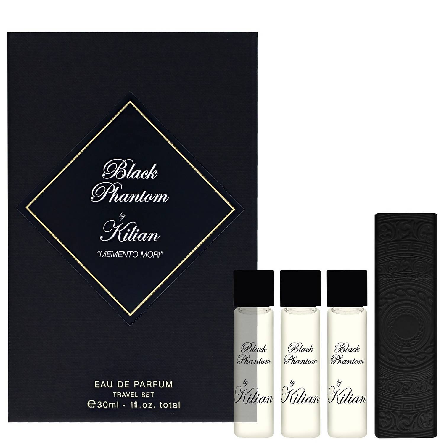 By Kilian Black Phantom Gift Set 4 x 7.5ml EDP Refill - Travel Spray - Peacock Bazaar