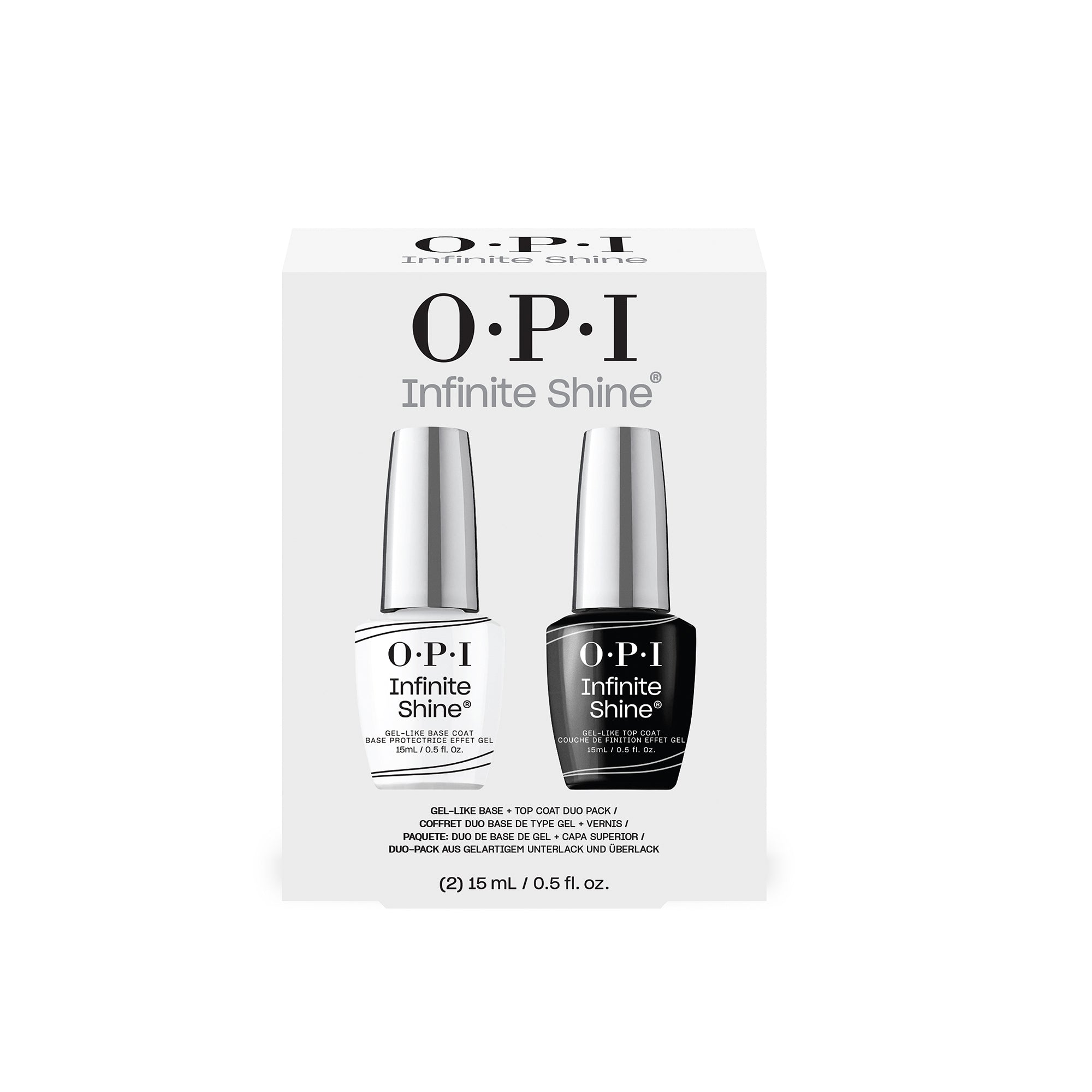 OPI Infinite Shine Gift Set 15ml Base Coat - 15ml Top Coat - Peacock Bazaar