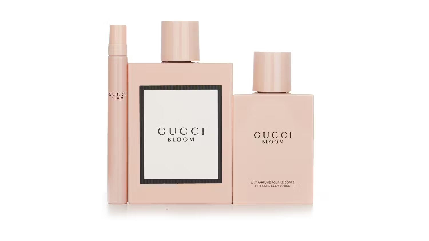 Gucci Bloom Gift Set 100ml EDP - 100ml Body Lotion - 10ml EDP - Peacock Bazaar