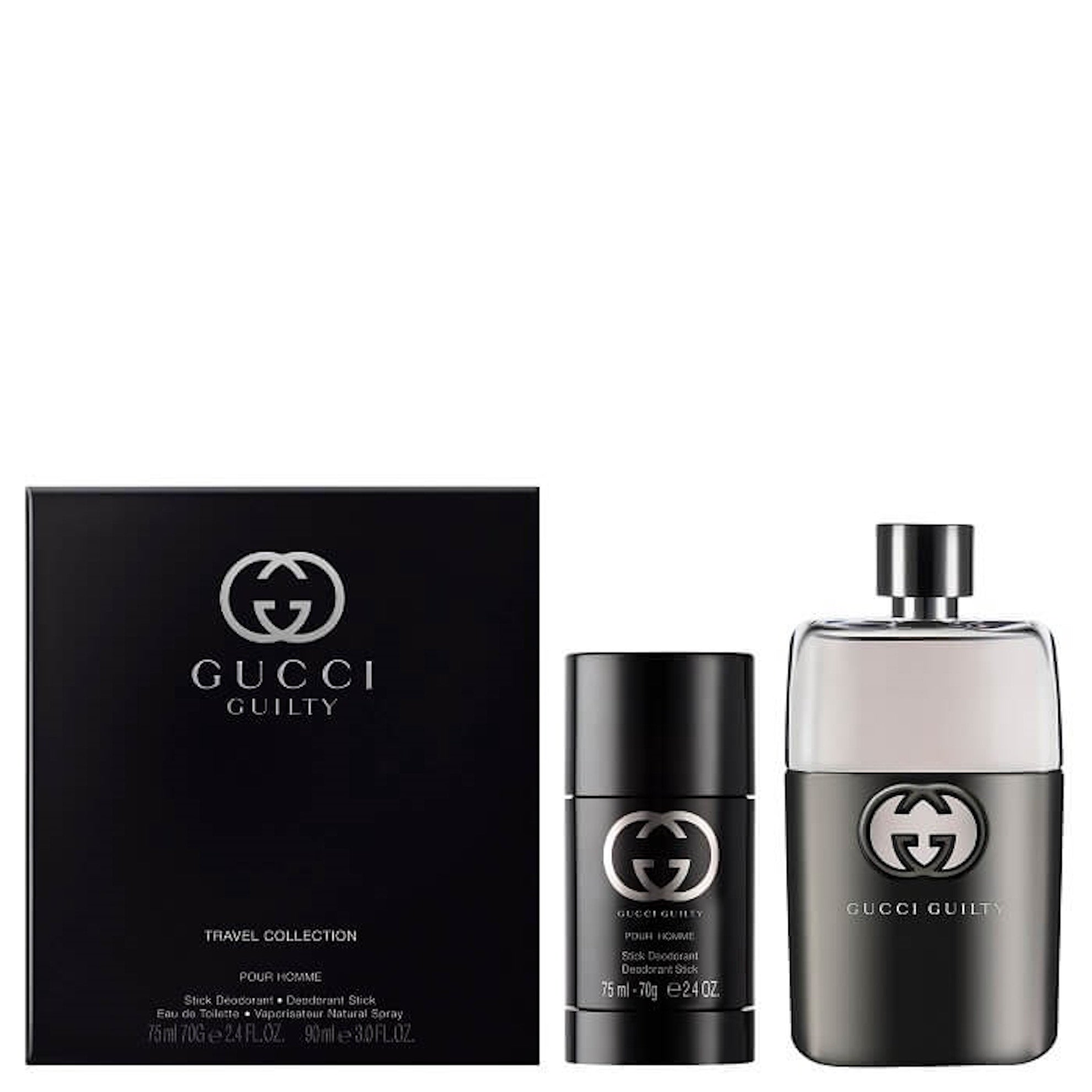 Gucci Guilty Pour Homme Gift Set 90ml EDT - 75ml Deodorant Stick - Peacock Bazaar