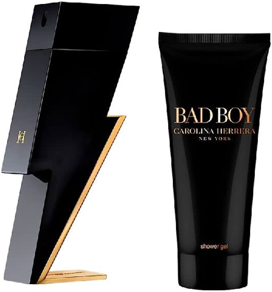 Carolina Herrera Bad Boy Gift Set 50ml EDT - 100ml Shower Gel - Peacock Bazaar