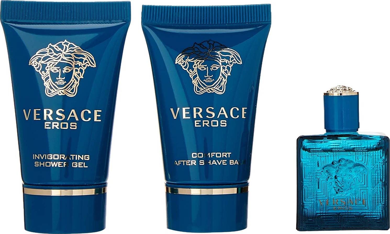 Versace Eros Gift Set 50ml EDT + 50ml After Shave Balm + 50ml Shower Gel - Peacock Bazaar