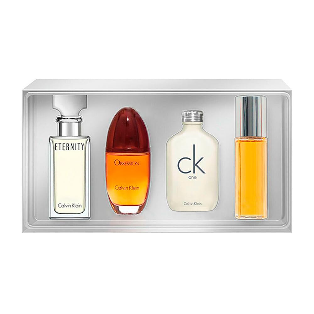 Calvin Klein Collection Gift Set 15ml Eternity EDP Spray - 15ml Obsession EDP Spray - 15ml CK One EDT Spray - 15ml Escape EDP Spray - Peacock Bazaar