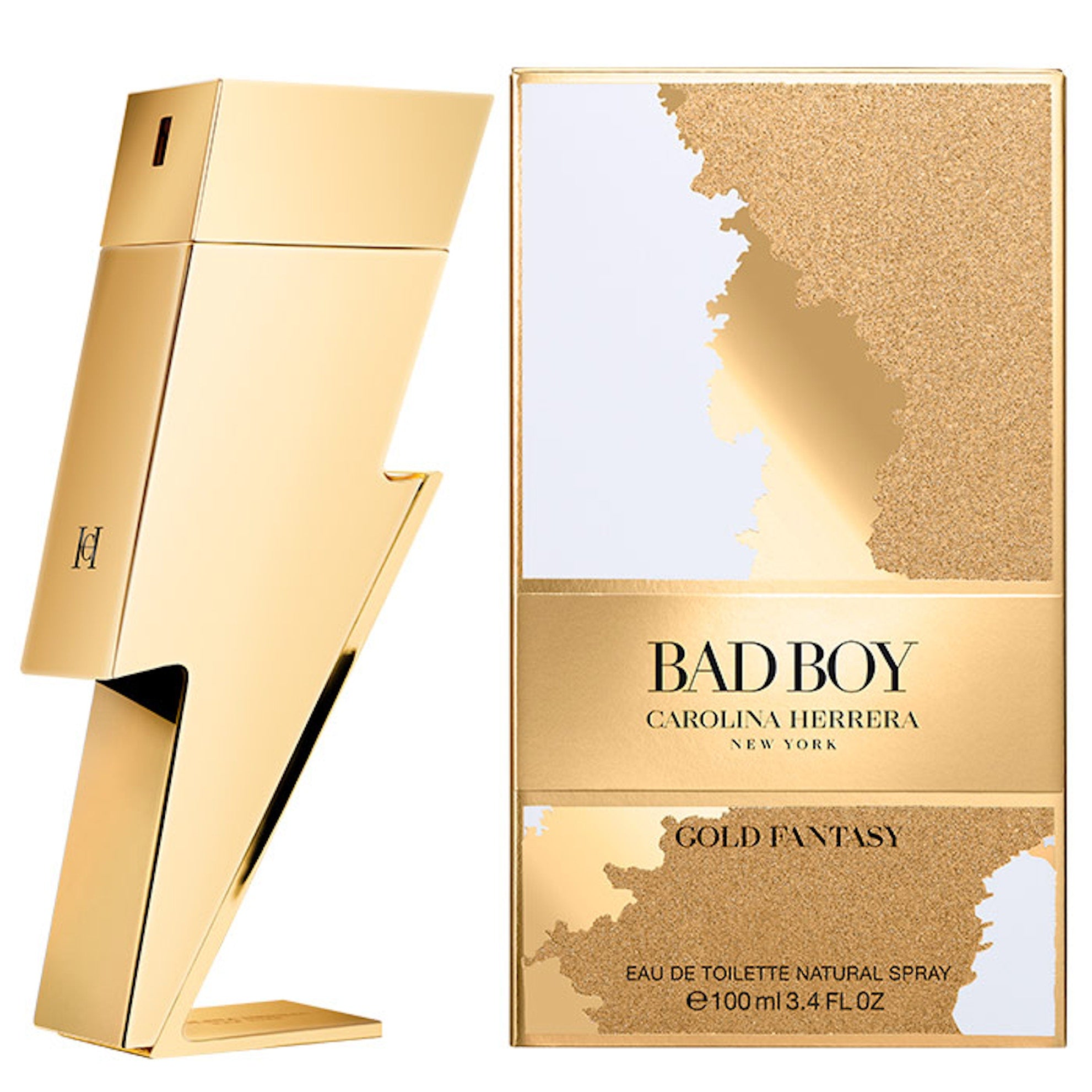 Carolina Herrera Bad Boy Gold Fantasy Eau de Toilette 100ml Spray - Peacock Bazaar