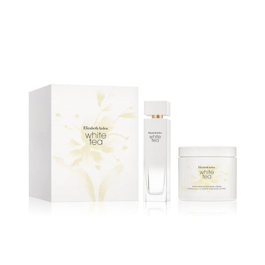 Elizabeth Arden White Tea Gift Set 100ml EDT - 400ml Body Cream - Peacock Bazaar