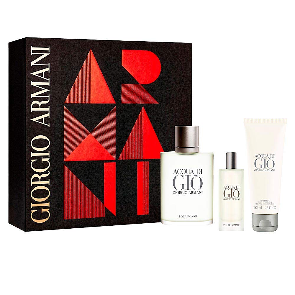 Giorgio Armani Acqua Di Gio Gift Set 100ml EDT - 75ml Shower Gel - 15ml EDT - Peacock Bazaar