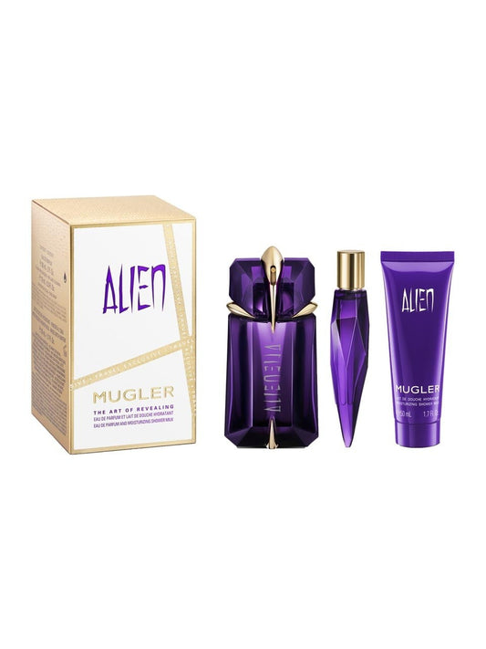 Mugler Alien Goddess Gift Set 60ml Refillable EDP - 10ml EDP - 50ml Body Lotion - Peacock Bazaar