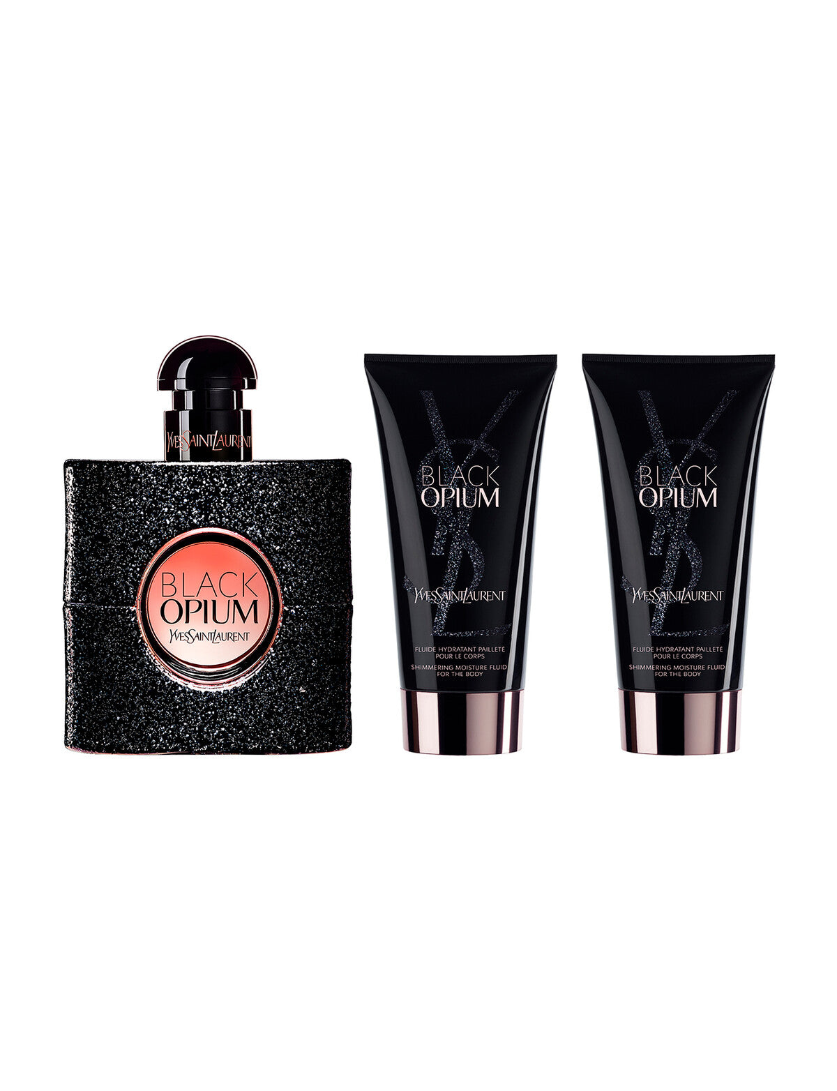 Yves Saint Laurent Black Opium Gift Set 50ml EDP - 2 x 50ml Body Lotion - Peacock Bazaar