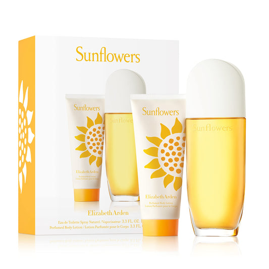 Elizabeth Arden Sunflowers Gift Set 100ml EDT - 100ml Body Lotion - Peacock Bazaar