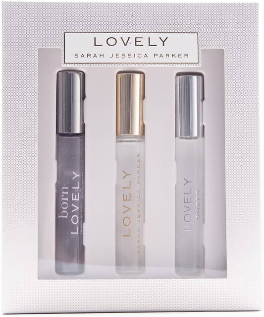 Sarah Jessica Parker Lovely Gift Set 10ml Lovely Sheer EDP - 10ml Born Lovely EDP - 10ml Lovely EDP - Peacock Bazaar