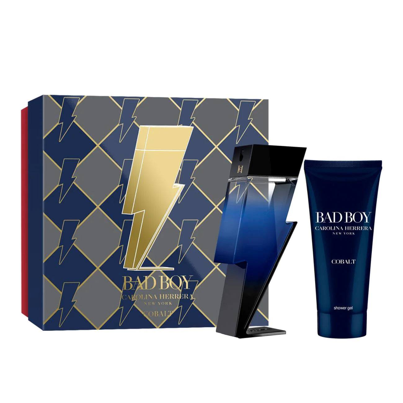 Carolina Herrera Bad Boy Cobalt Gift Set 100ml EDP - 100ml Shower Gel - Peacock Bazaar