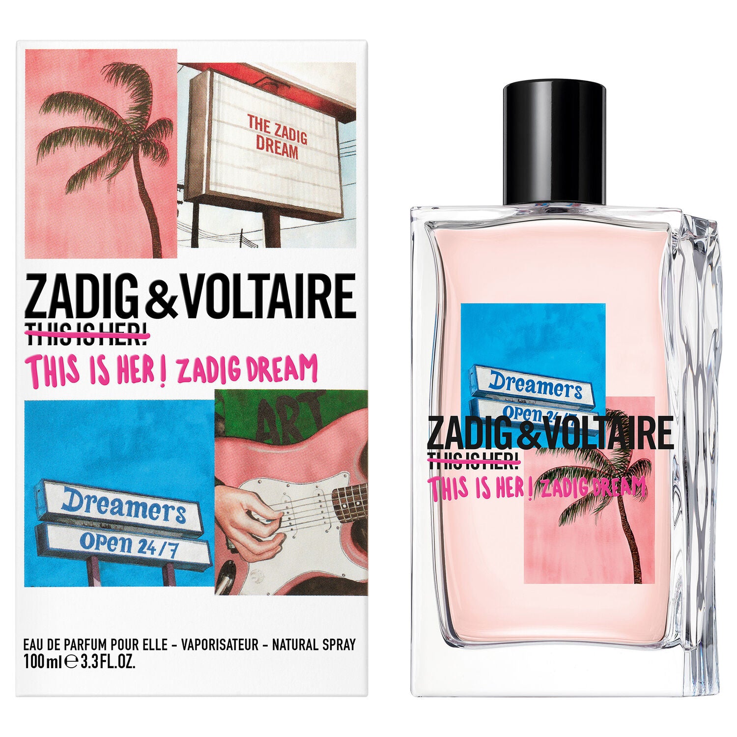 Zadig & Voltaire This Is Her! Zadig Dream Eau de Parfum 100ml, & 50ml Spray - Peacock Bazaar