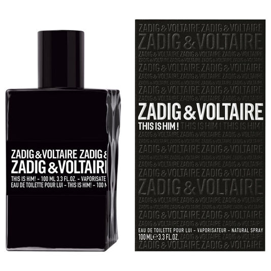 Zadig & Voltaire This is Him Eau de Toilette 100ml, 50ml, & 30ml Spray - Peacock Bazaar