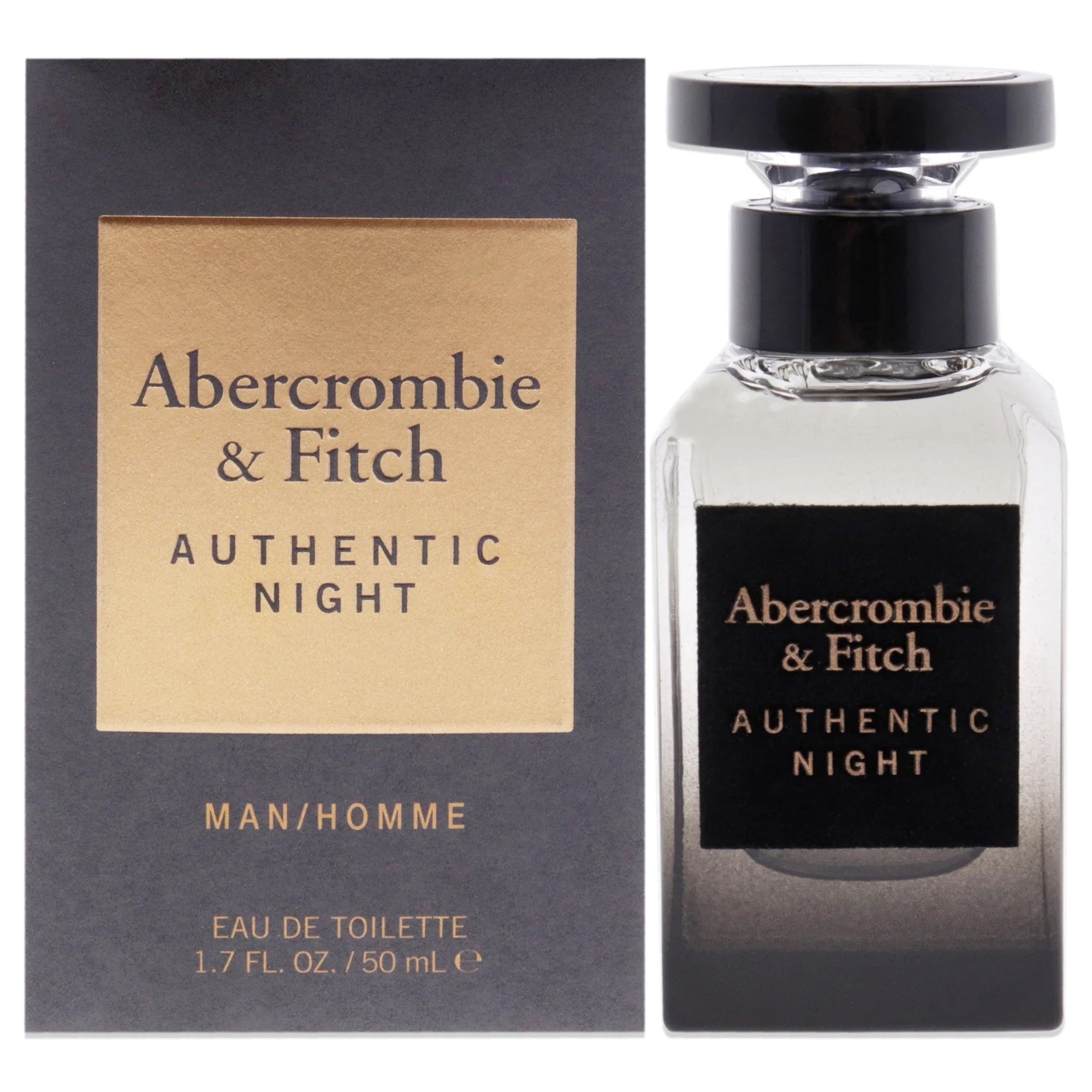 Abercrombie & Fitch Authentic Night Eau de Toilette 100ml, & 50ml Spray - Peacock Bazaar