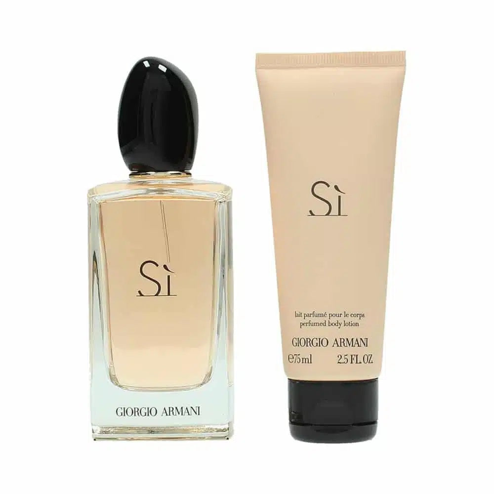 Giorgio Armani Si Gift Set 30ml EDP - 75ml Body Lotion - Peacock Bazaar