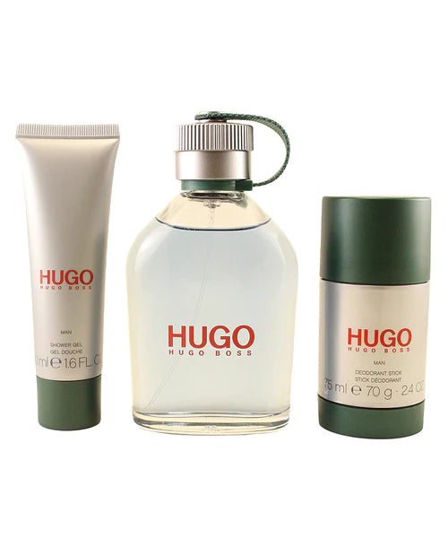 Hugo Boss Hugo Man Gift Set 125ml EDT - 75ml Deodorant Stick - 50ml Shower Gel - Peacock Bazaar