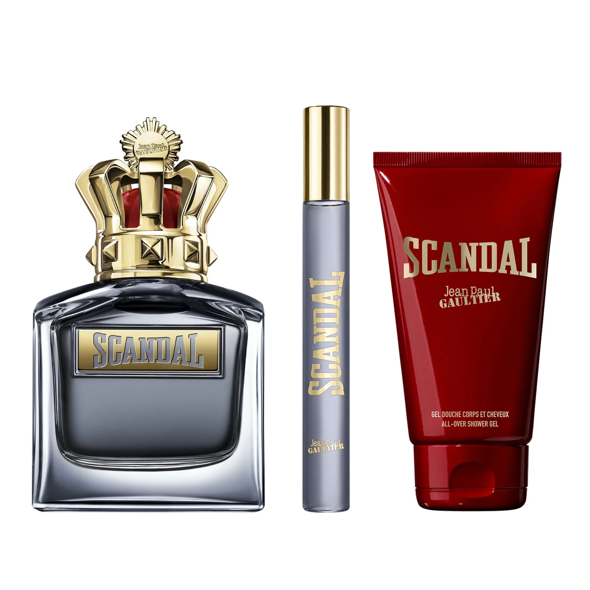 Jean Paul Gaultier Scandal Pour Homme Gift Set 100ml EDT - 10ml EDT - 75ml Shower Gel- Peacock Bazaar