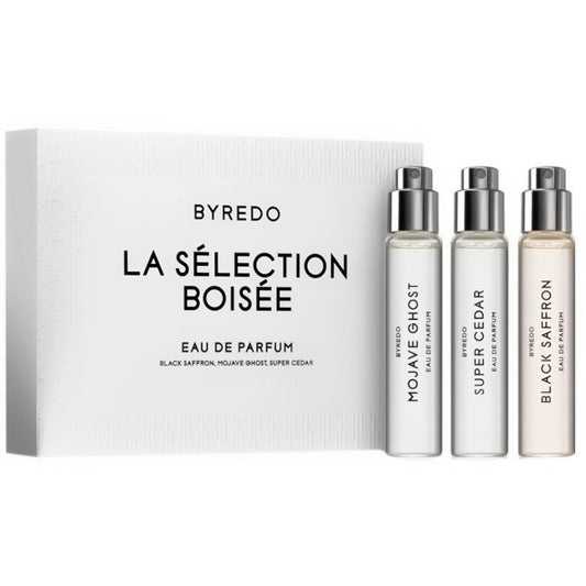 Byredo La Selection Boisee Gift Set 12ml Black Saffron EDP - 12ml Mojave Ghost EDP - 12ml Super Cedar EDP - Peacock Bazaar