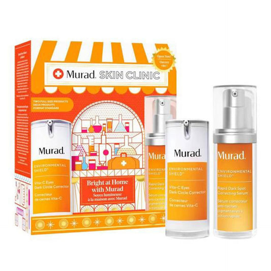 Murad Bright At Home Holiday Gift Set 30ml Correcting Serum - 15ml Dark Circle Corrector - Peacock Bazaar