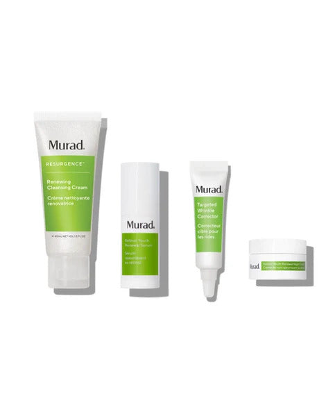 Murad The Derm Report Minimising Lines and Wrinkles 60ml Cleansing Cream - 3ml Wrinkle Corrector - 10ml Serum - 15ml Night Cream - Peacock Bazaar