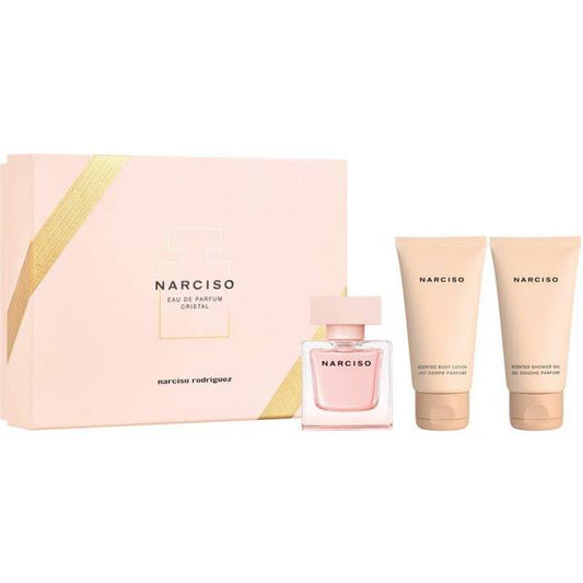 Narciso Rodriguez Narciso Cristal Gift Set 50ml EDP - 50ml Body Lotion - 50ml Shower Gel - Peacock Bazaar