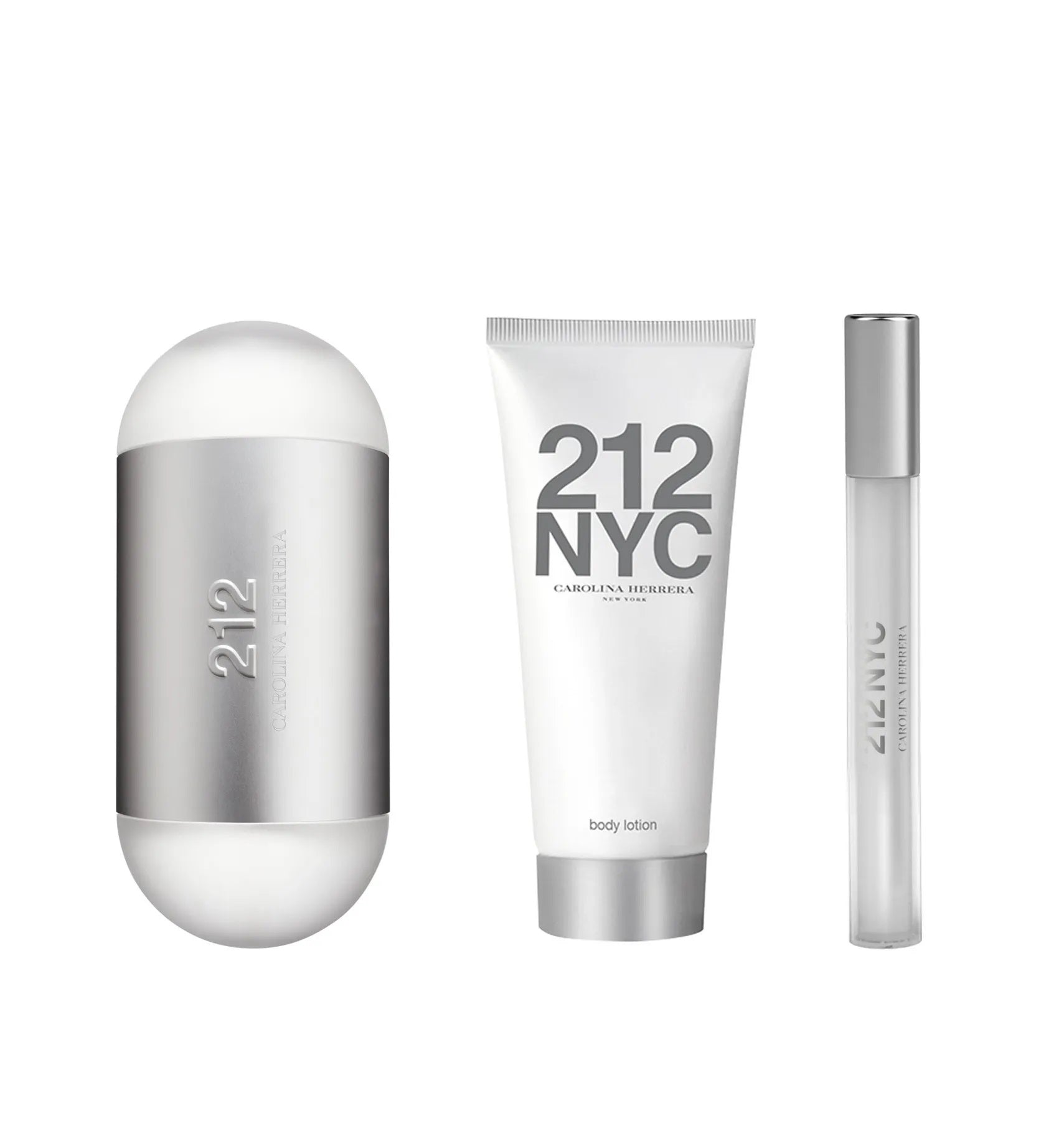 Carolina Herrera 212 NYC Gift Set 100ml EDT - 100ml Body Lotion - 10ml EDT - Peacock Bazaar