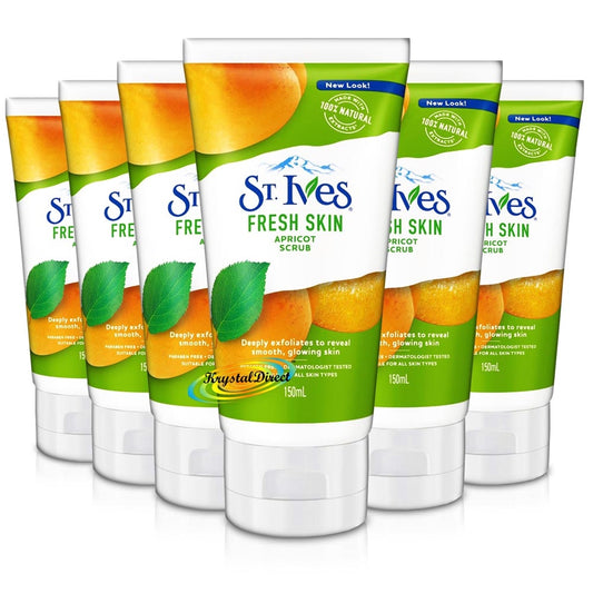 St. Ives Fresh Skin Invigorating Apricot Face Scrub 6 x 150ml - Peacock Bazaar