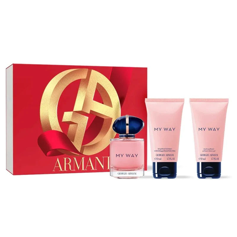 Giorgio Armani My Way Gift Set 50ml EDP - 50ml Body Lotion - 50ml Shower Gel - Peacock Bazaar