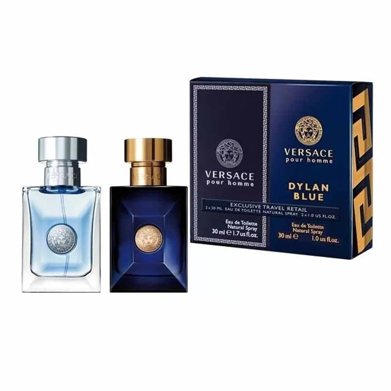 Versace Homme Gift Set 30ml Pour Homme EDT - 30ml Pour Homme Dylan Blue EDT - Peacock Bazaar