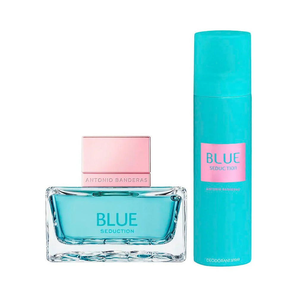 Antonio Banderas Blue Seduction for Women Gift Set 80ml EDT - 150ml Deodorant Spray - Peacock Bazaar