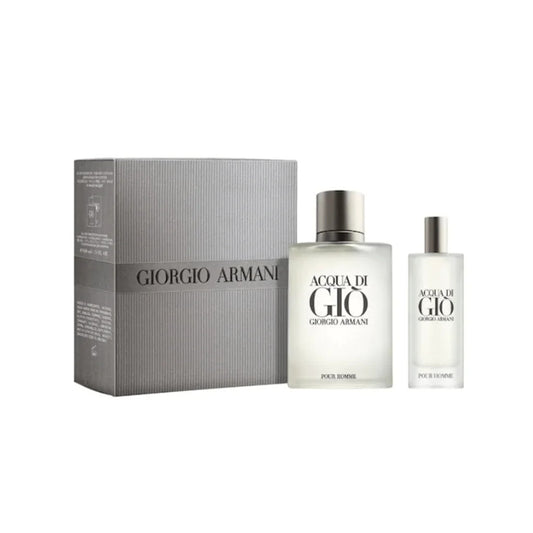 Giorgio Armani Acqua Di Gio Homme Gift Set 100ml EDP - 15ml EDP - Peacock Bazaar