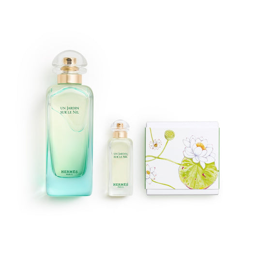 Hermès Un Jardin Sur Le Nil Gift Set 100ml EDT - 7.5ml EDT - 50g Soap - Peacock Bazaar