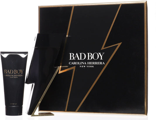 Carolina Herrera Bad Boy Gift Set 50ml EDT - 100ml Shower Gel - Peacock Bazaar