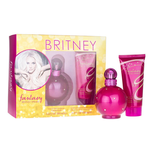 Britney Spears Fantasy Gift Set 100ml EDP - 100ml Body Souffle - Peacock Bazaar