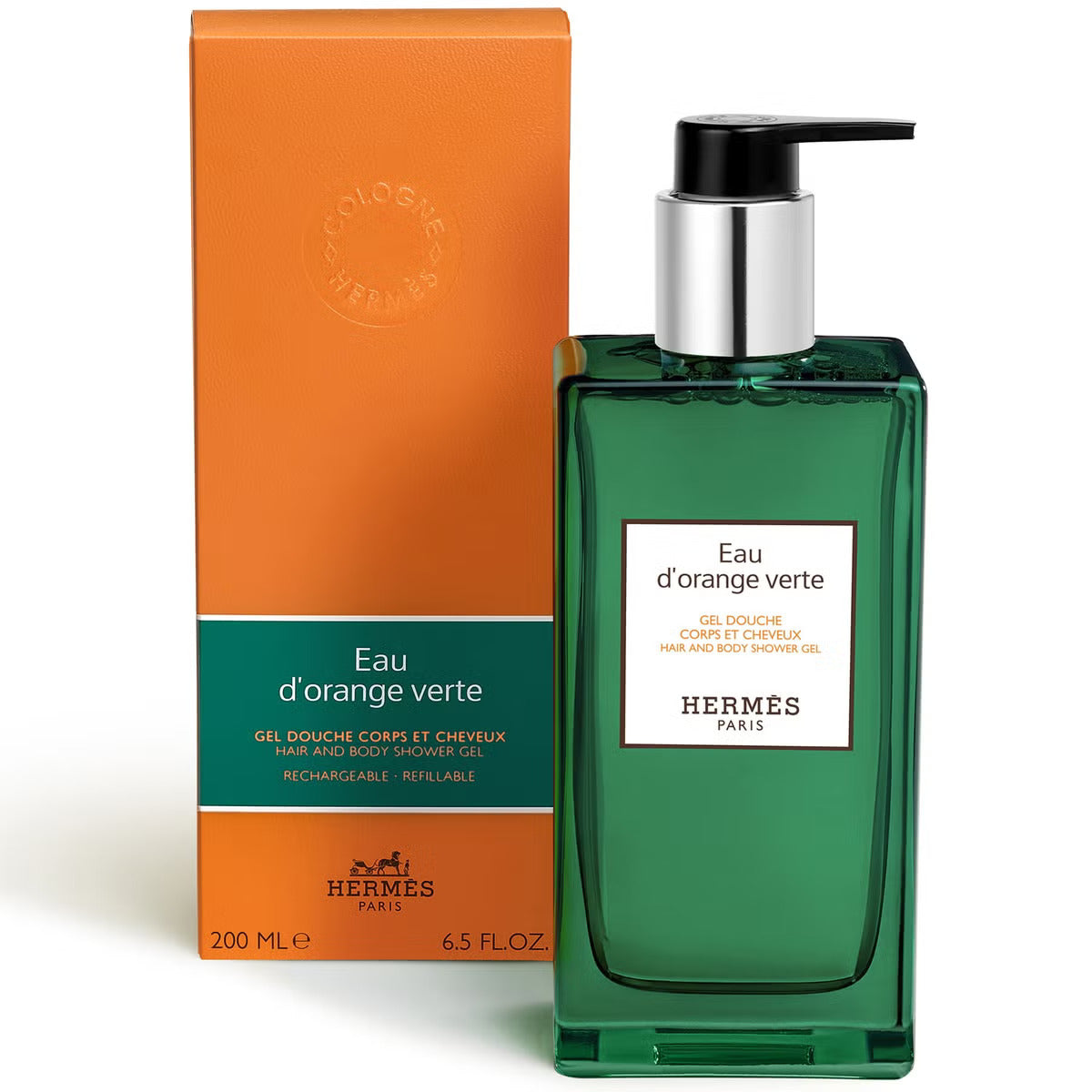 Hermès Eau d'Orange Verte Hair & Body Shower Gel 200ml - Peacock Bazaar