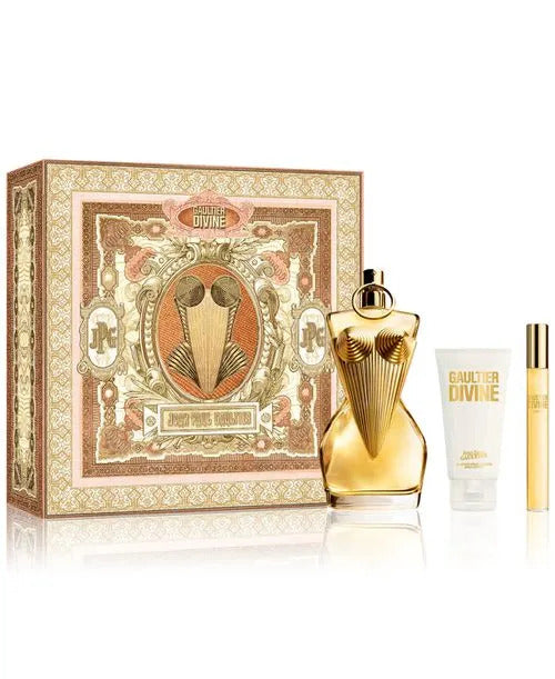 Jean Paul Gaultier Divine Gift Set 100ml EDP - 75ml Body Lotion - 10ml EDP - Peacock Bazaar