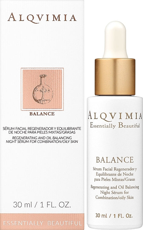 Alqvimia Balance Regenerating Night Serum 30ml - Peacock Bazaar