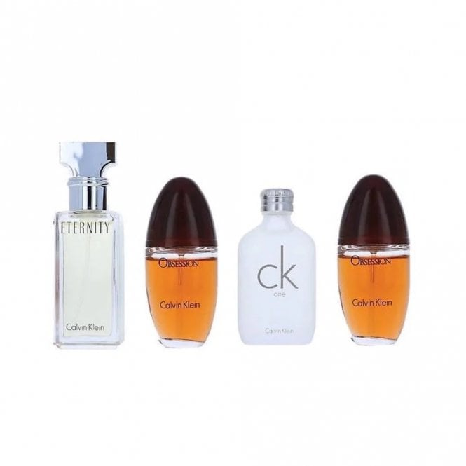 Calvin Klein Women Miniature Gift Set 15ml Eternity EDP - 15ml CK One EDT - 2 x 15ml Obsession EDP - Peacock Bazaar