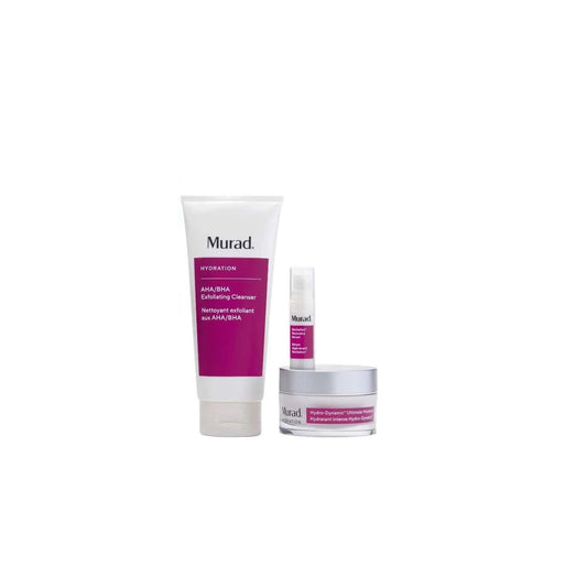 Murad The Derm Report Smoothing &amp; Quenching Skin Set 200ml Exfoliating Cleanser - 5ml Recovery Serum - 50ml Moisturizer - Peacock Bazaar