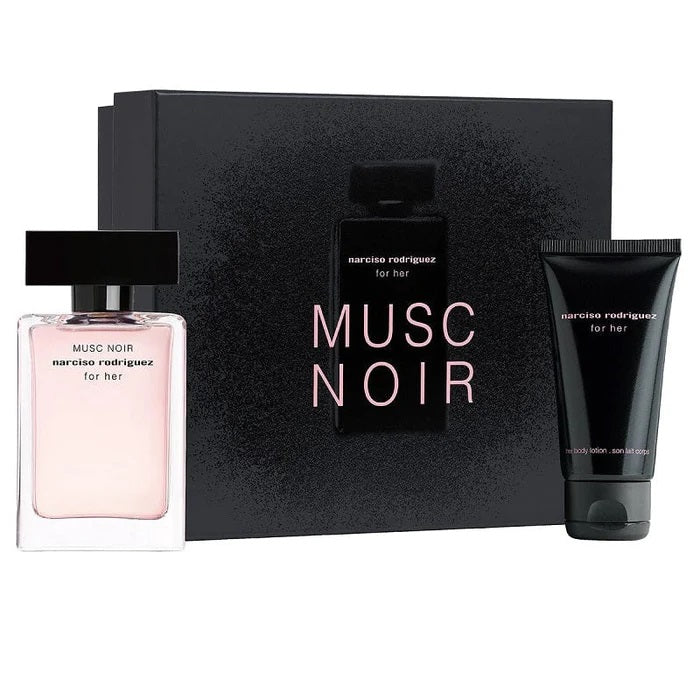 Narciso Rodriguez Musc Noir For Her Gift Set 30ml EDP - 50ml Body Lotion - Peacock Bazaar