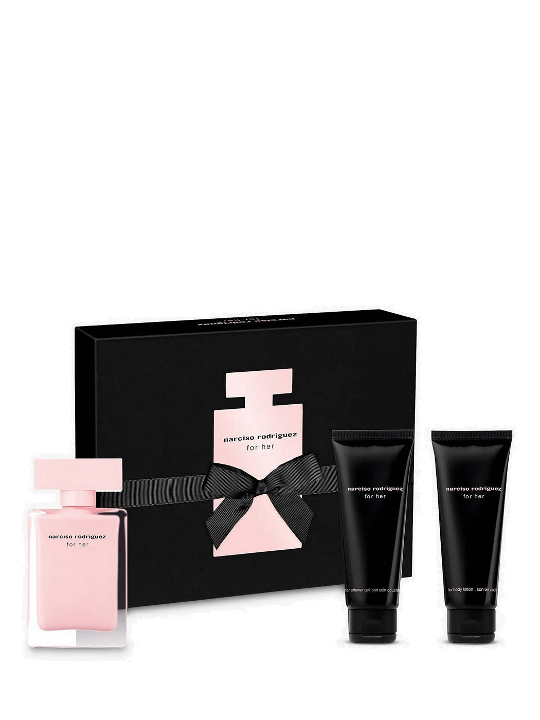 Narciso Rodriguez Narciso Rodriguez For Her Gift Set 50ml EDT - 50ml Body Lotion - 50ml Shower Gel - Peacock Bazaar