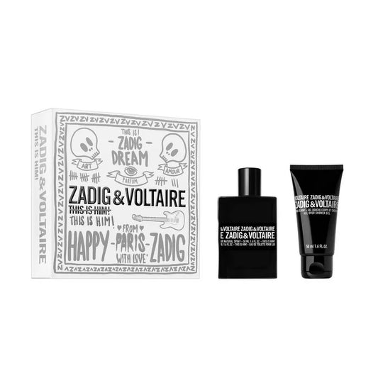 Zadig & Voltaire This is Him Gift Set 50ml EDT - 50ml Shower Gel - Peacock Bazaar