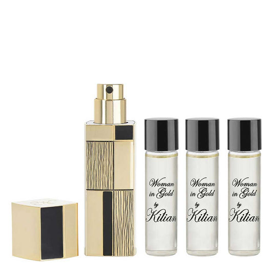 By Kilian Woman In Gold Gift Set 4 x 7.5ml EDP Refill - Travel Spray - Peacock Bazaar