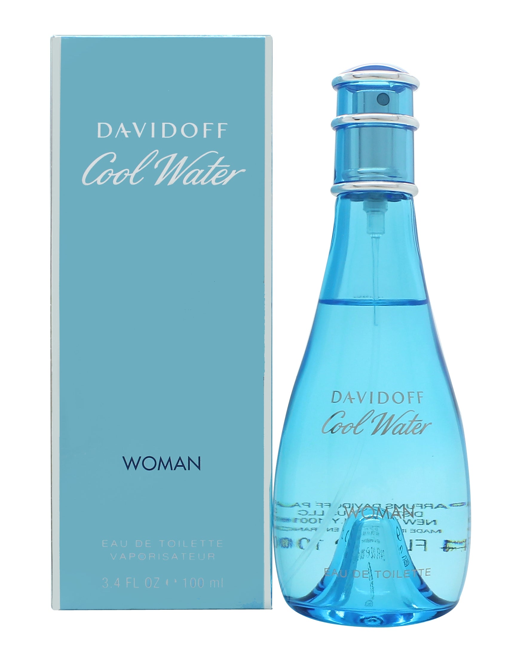 Davidoff Cool Water Woman Eau de Toilette 200ml, 100ml, 50ml, & 30ml Spray - Peacock Bazaar