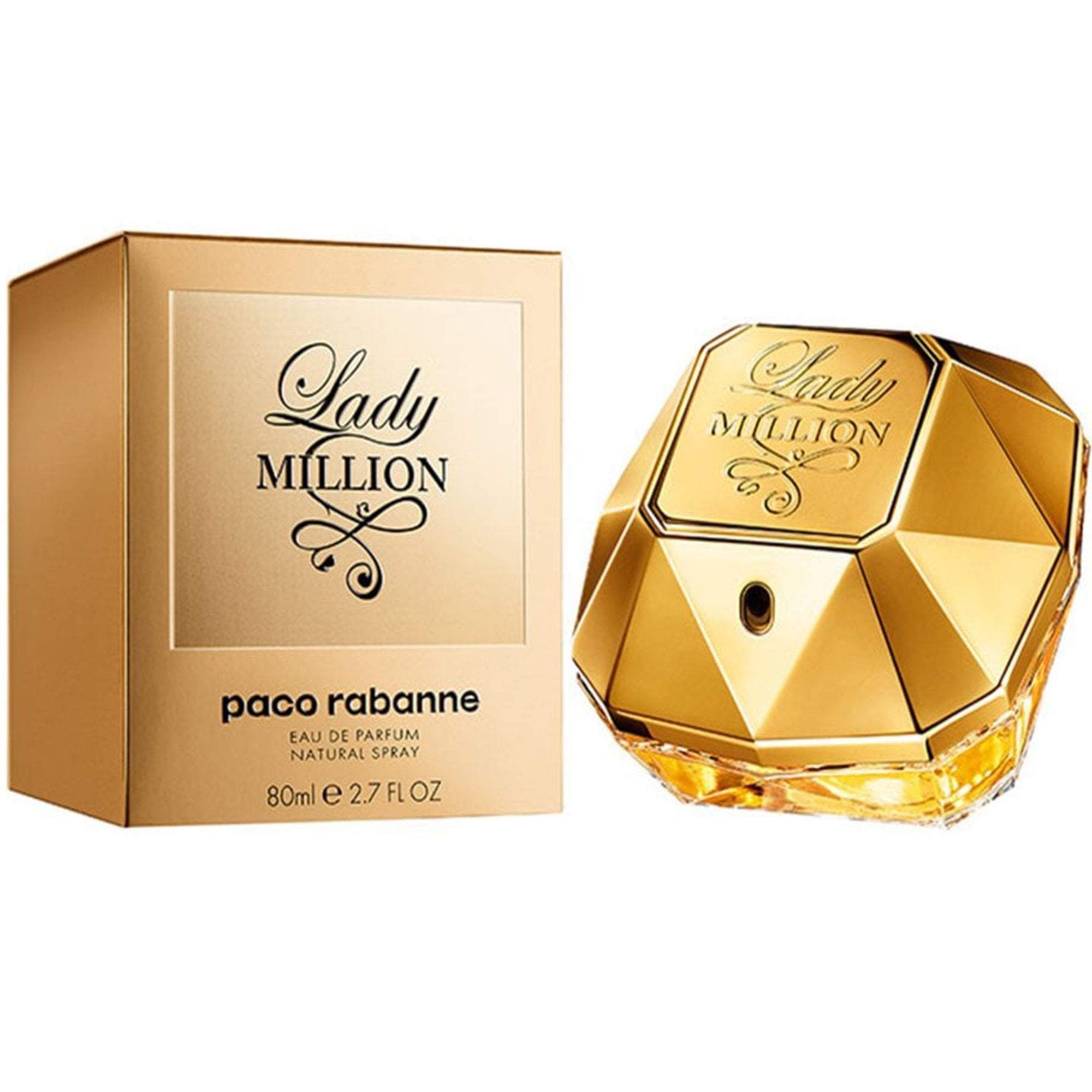 PACO RABANNE Lady Million 80ml, 50ml & 30ml Eau de Parfum - Peacock Bazaar