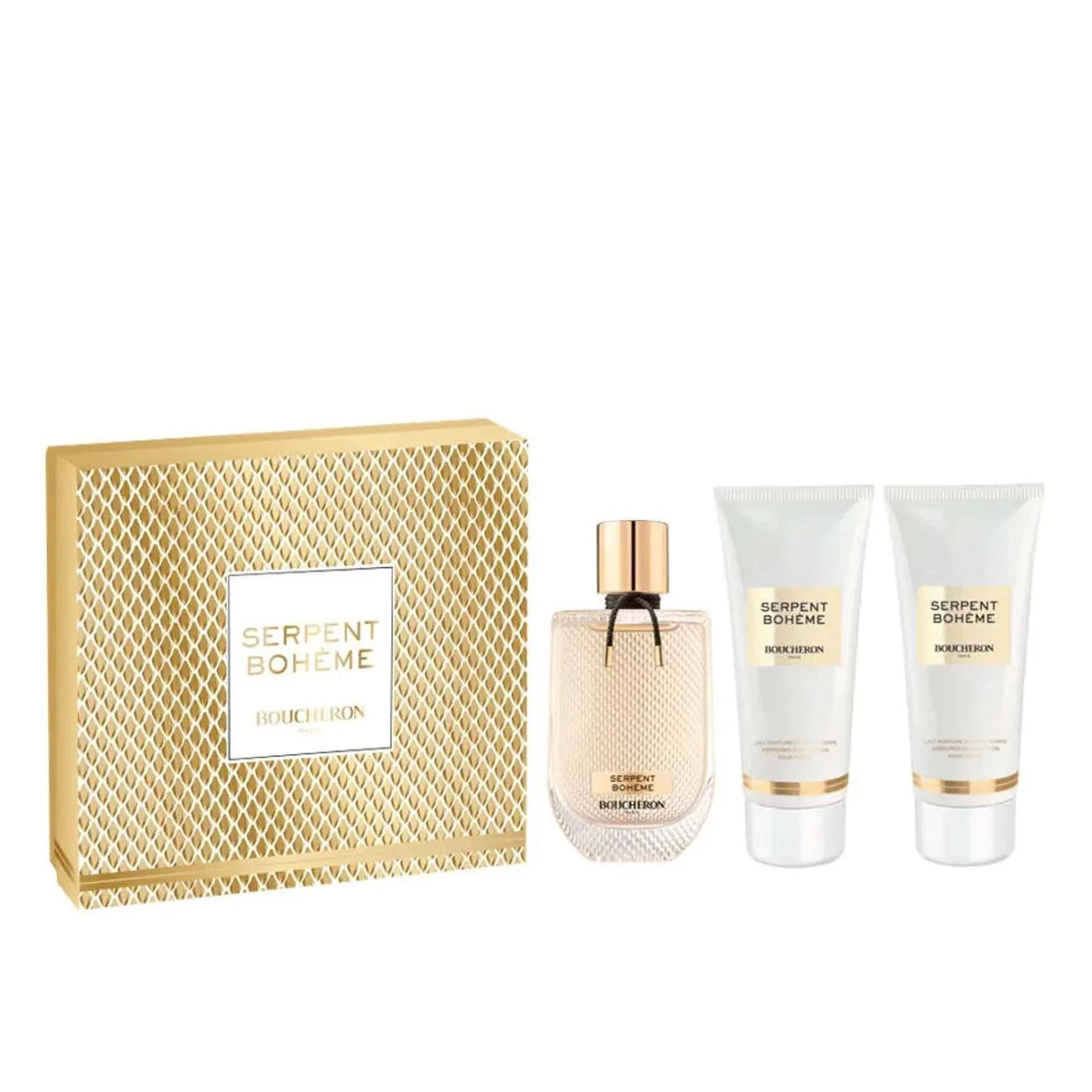 Boucheron Serpent Bohème Gift Set 90ml EDP - 100ml Body Lotion - 100ml Shower Gel - Peacock Bazaar